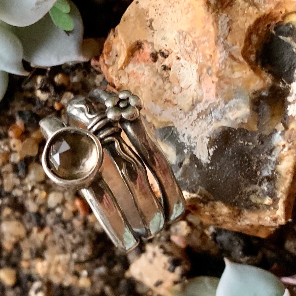 Silpada Smoky Quartz Triple Band Ring